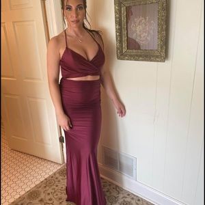 La Femme wine Sz 6 unaltered two piece Special occasion set